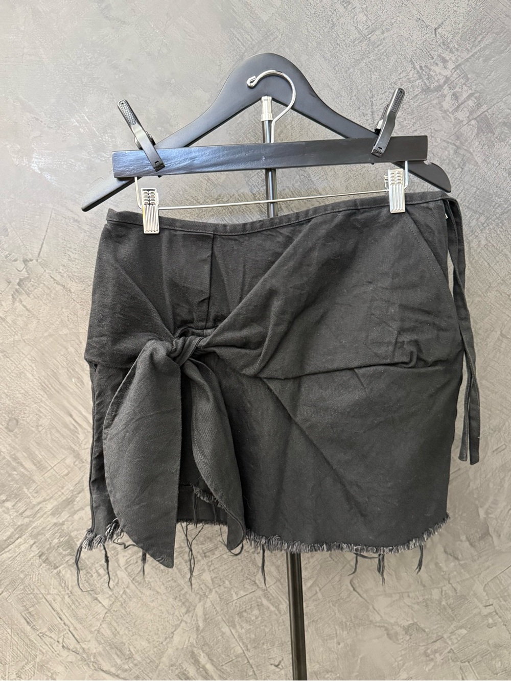 Like New Marques’ Almeida Black Denim Tie-Front Mini Skirt
